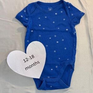 GAP - Blue Star Pattern Bodysuit Onesie